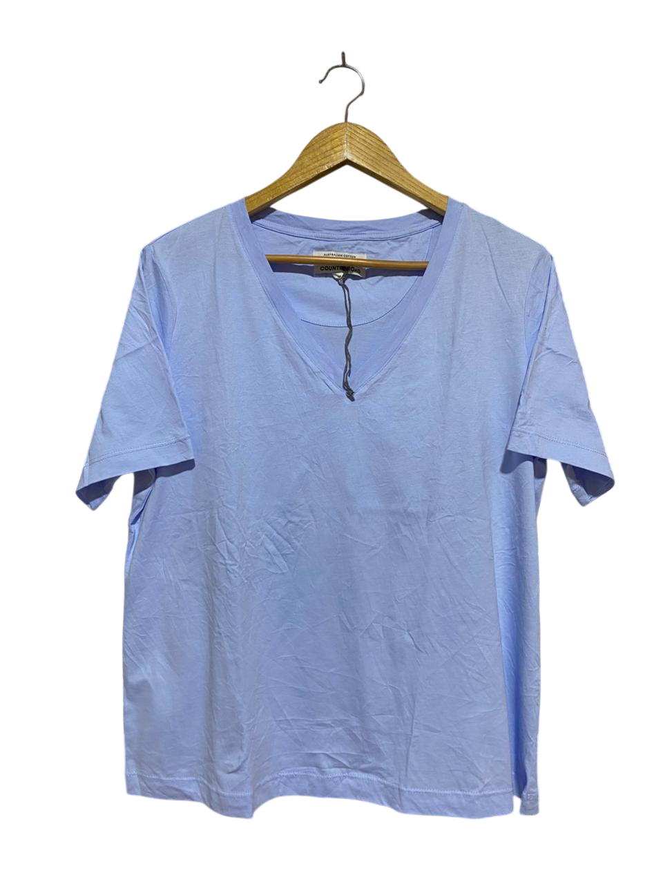 COUNTRY ROAD |M| BUST 21| B31| LIGHT BLUE V-NECK AUSTRALIAN COTTON T-SHIRT