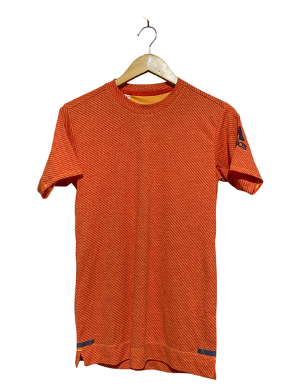 ADIDAS |XS| BUST 17| B31| ORANGE DIAGONAL STRIPE ACTIVEWEAR T-SHIRT