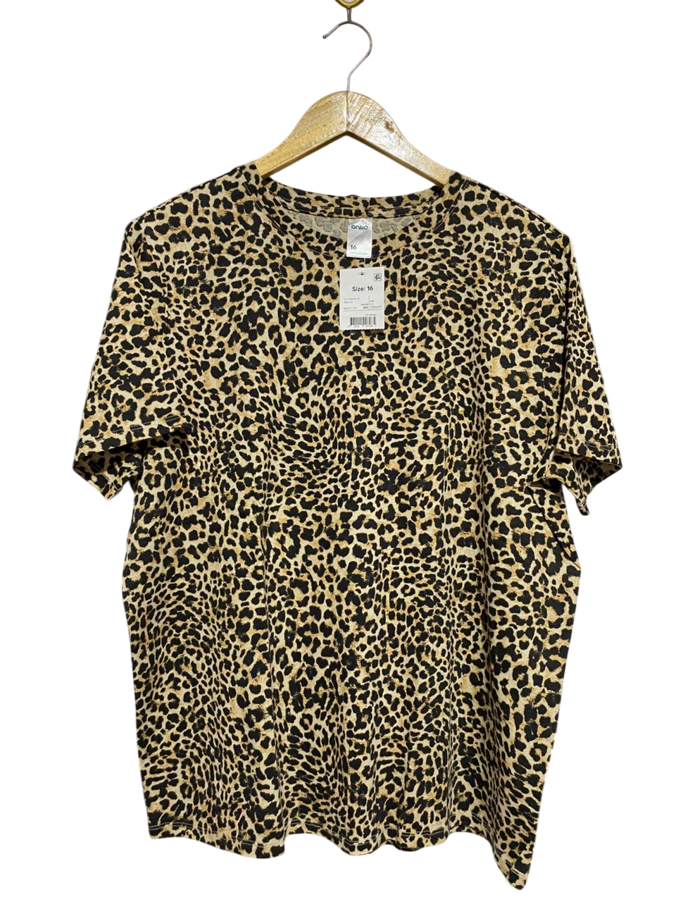 ANKO |XL| BUST 22| B31| LADIES LEOPARD PRINT CREW NECK T-SHIRT