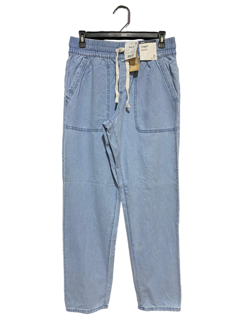 ANKO |M| WAIST 28| B31| LADIES MID-RISE DENIM JOGGERS LIGHT BLUE