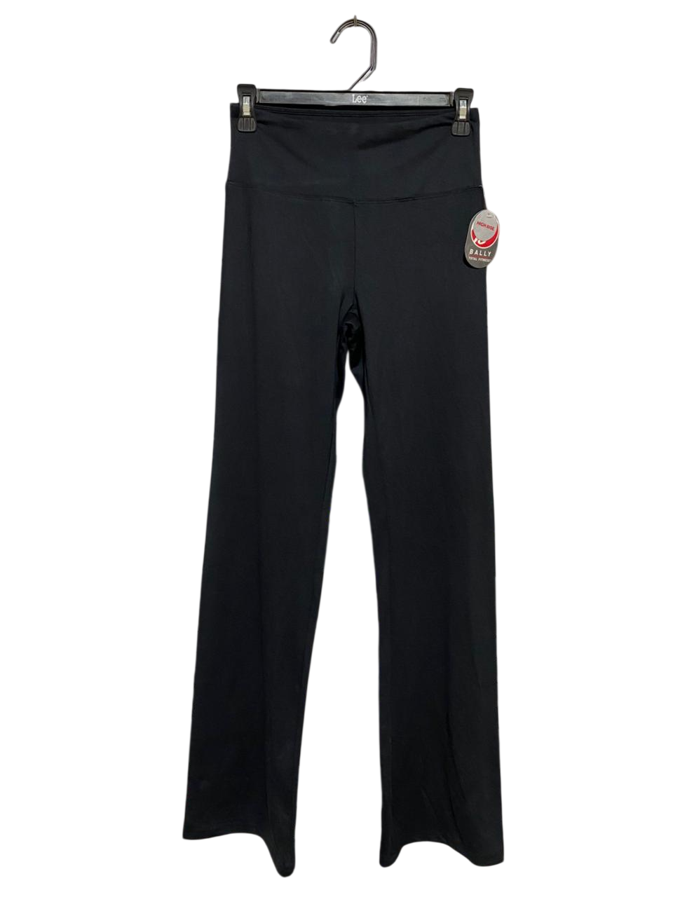 |S| WAIST 25| B31| HIGH-RISE STRAIGHT-LEG PANTS BLACK