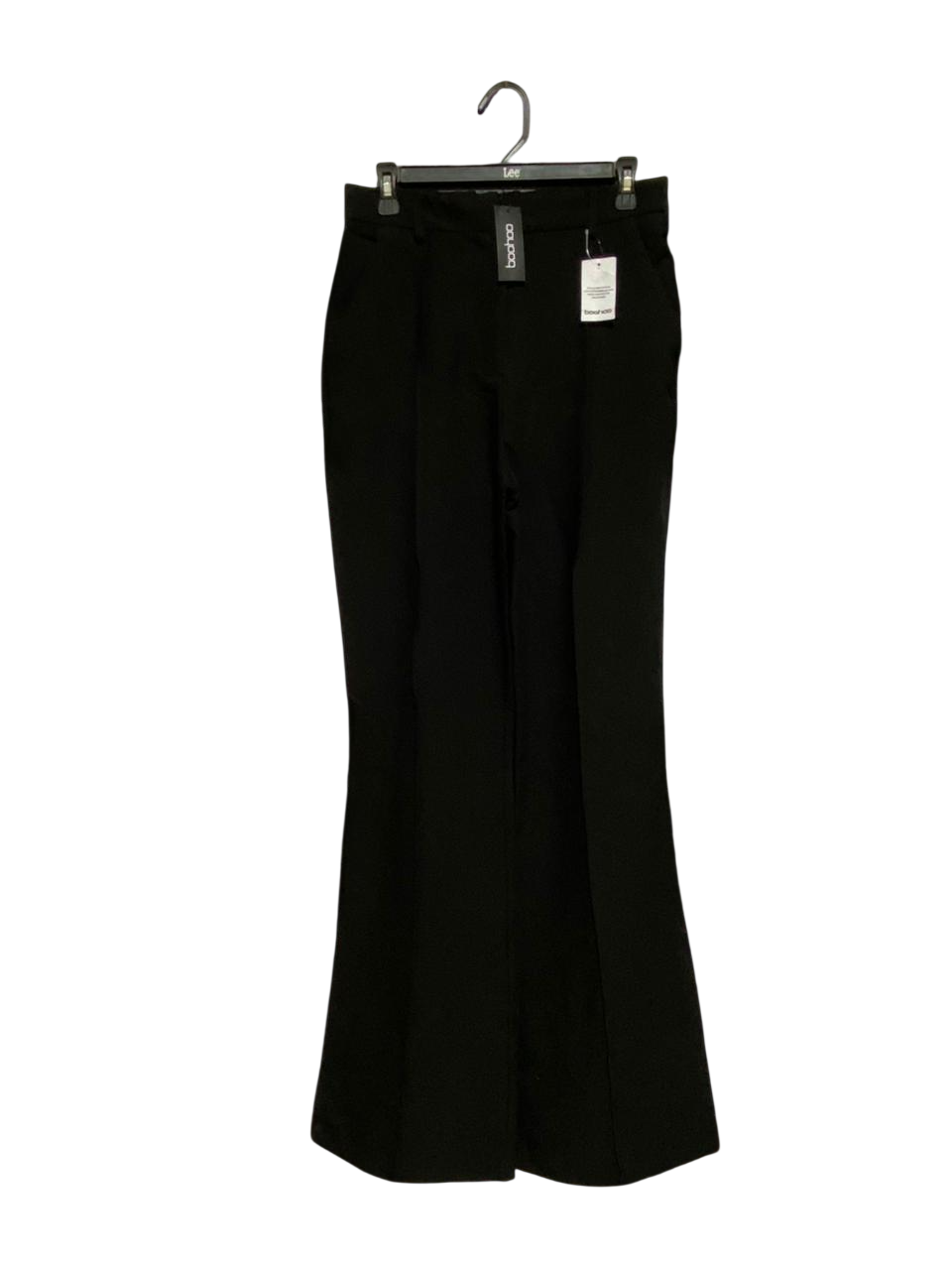 BOOHOO |M| WAIST 29| B31| HIGH-WAISTED WIDE-LEG TROUSERS BLACK
