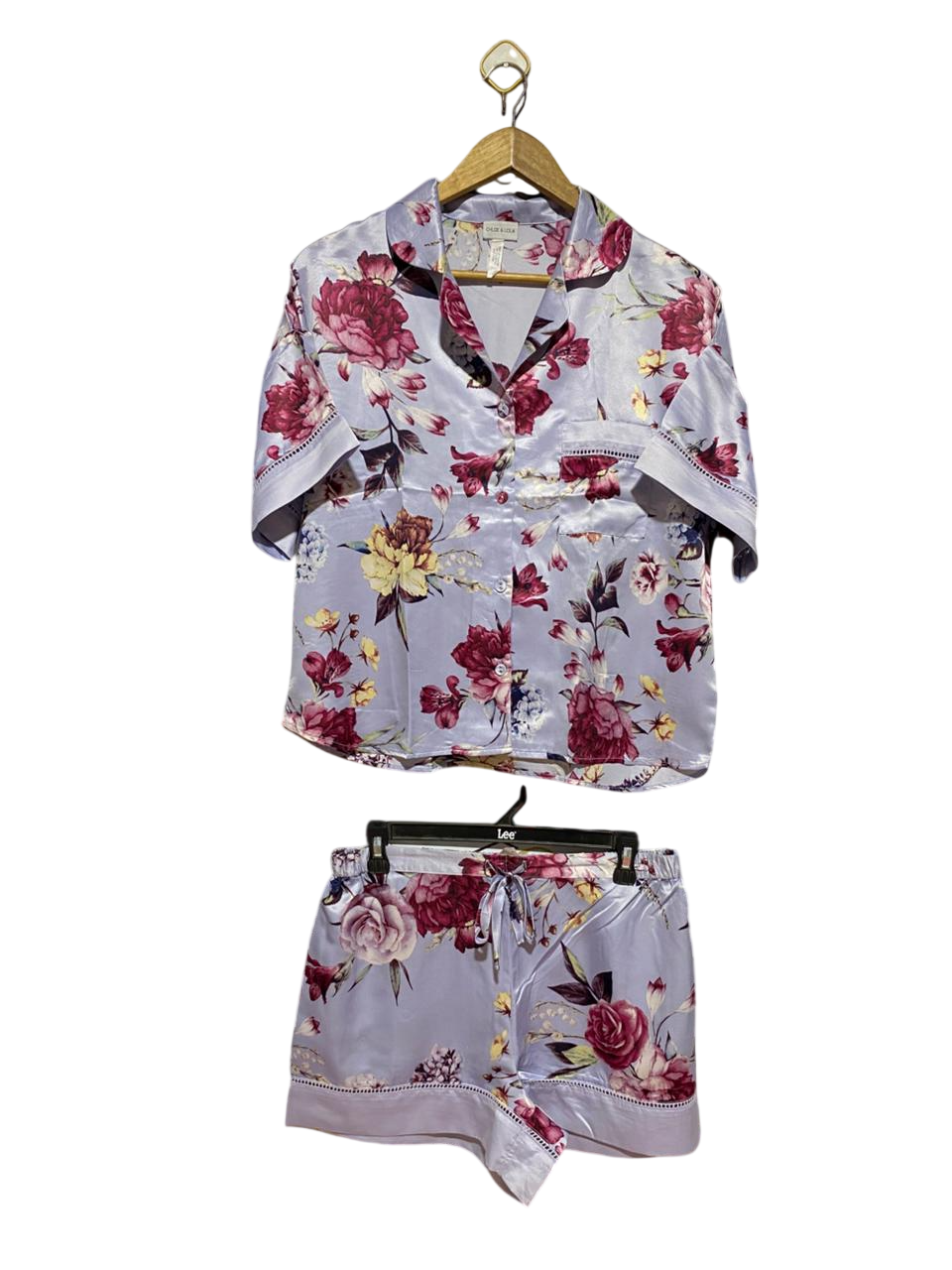 CHLOE & LOLA |L| B31| WOMEN'S LUXE SATIN FLORAL PYJAMA SET