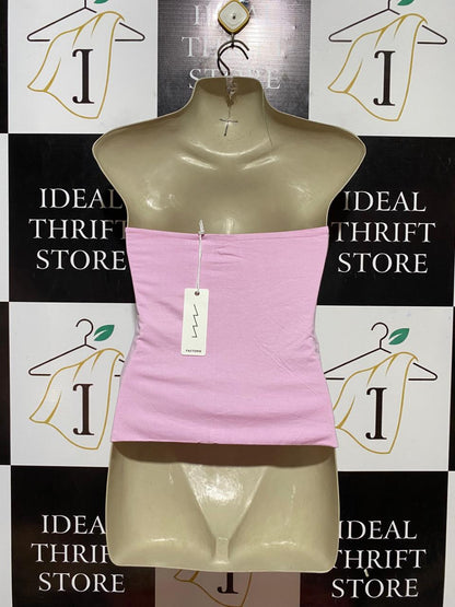 FACTORIE |S| B31| WOMEN'S CHIC RUFFLED BABY PINK TUBE TOP