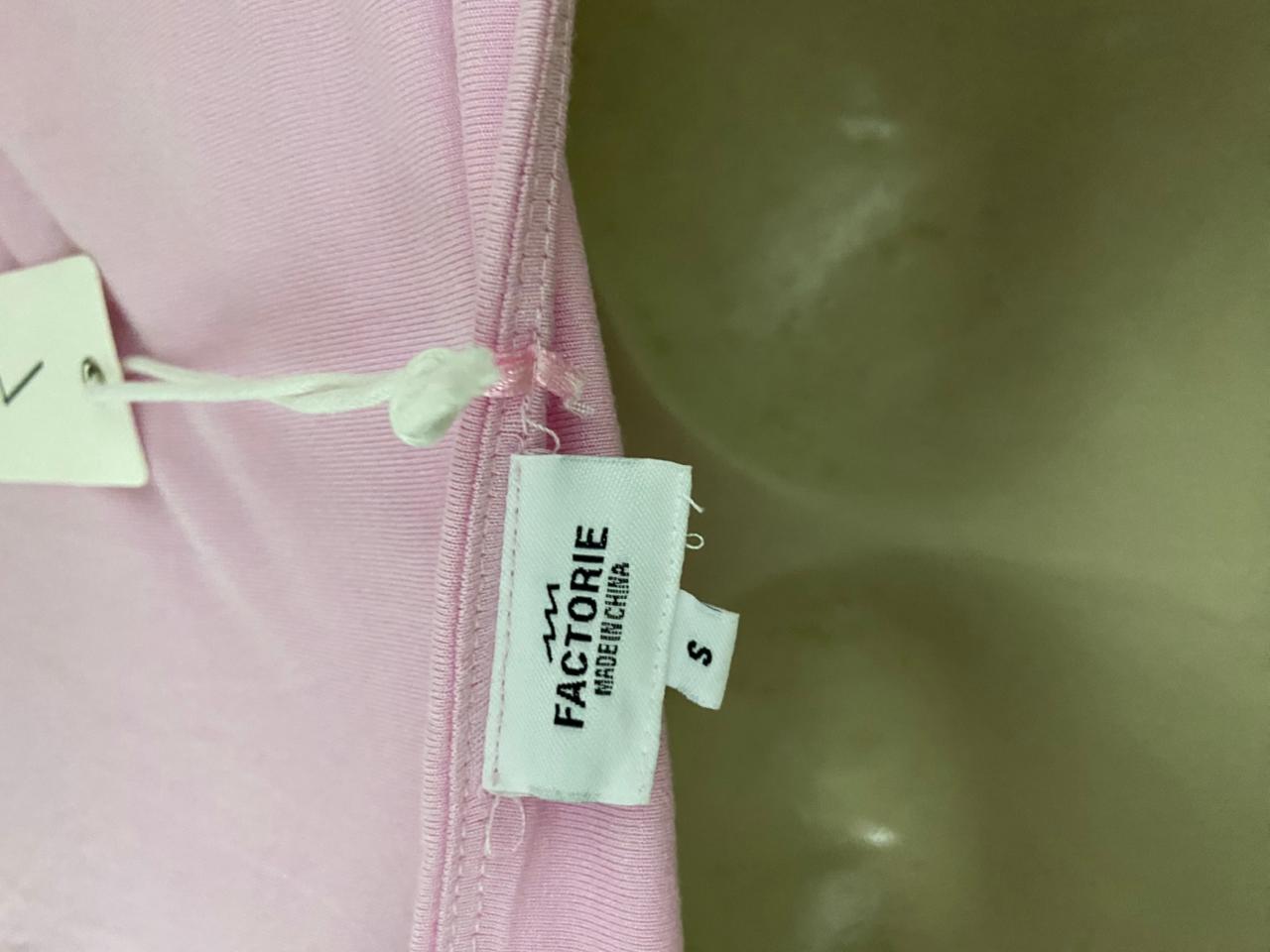 FACTORIE |S| B31| WOMEN'S CHIC RUFFLED BABY PINK TUBE TOP