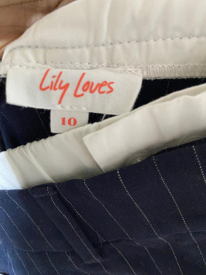LILY LOVES |L| WAIST 30|,B31| METALLIC BLUE HEATHERED ACTIVE TRAINING LEGGINGS