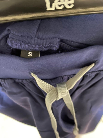 |XS| WAIST 24| B31| HIGH-WAISTED DRAWSTRING JOGGERS NAVY BLUE