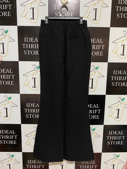 BOOHOO |M| WAIST 29| B31| HIGH-WAISTED WIDE-LEG TROUSERS BLACK