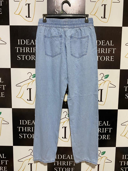 ANKO |M| WAIST 28| B31| LADIES MID-RISE DENIM JOGGERS LIGHT BLUE