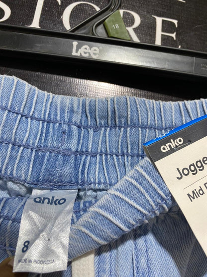 ANKO |M| WAIST 28| B31| LADIES MID-RISE DENIM JOGGERS LIGHT BLUE