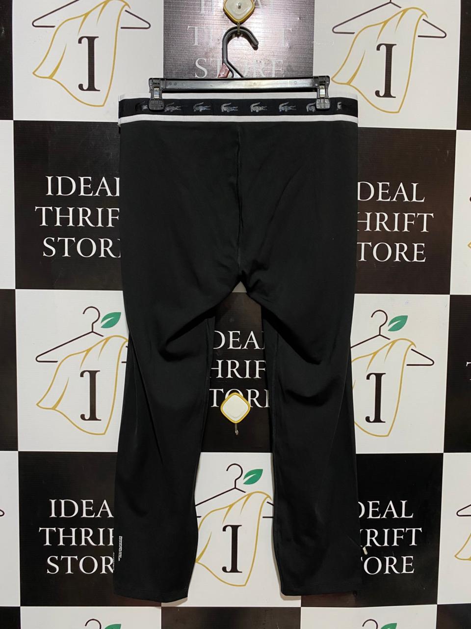 LACOSTE SPORT |XL| WAIST 32| B31| PREMIUM LADIES BRANDED LOGO WAISTBAND SPORTS PANTS BLACK