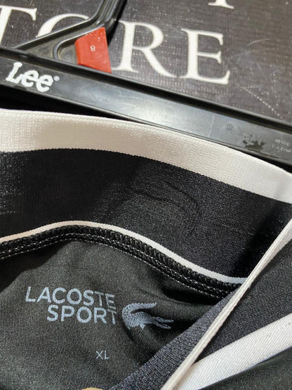 LACOSTE SPORT |XL| WAIST 32| B31| PREMIUM LADIES BRANDED LOGO WAISTBAND SPORTS PANTS BLACK