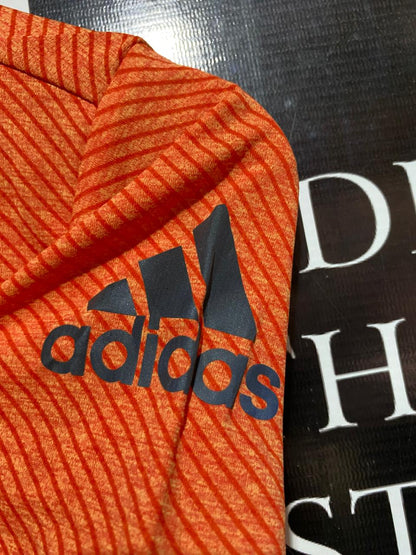 ADIDAS |XS| BUST 17| B31| ORANGE DIAGONAL STRIPE ACTIVEWEAR T-SHIRT