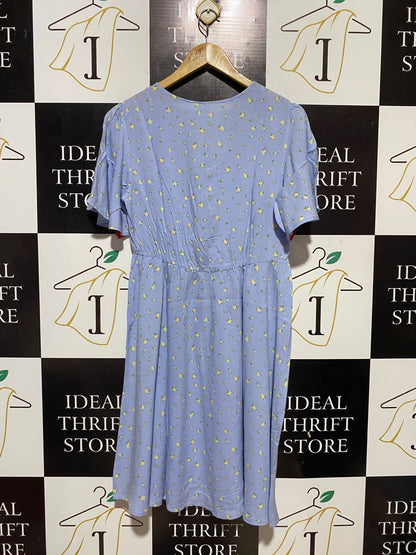 ANKO |M| BUST 18| B31| MATERNITY BLUE DITSY FLORAL MIDI DRESS