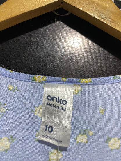 ANKO |M| BUST 18| B31| MATERNITY BLUE DITSY FLORAL MIDI DRESS