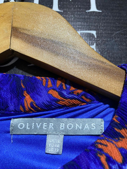 OLIVER BONAS |L| BUST 20| B31| VIBRANT FLORAL PRINT MIDI DRESS WITH ELASTICATED WAIST