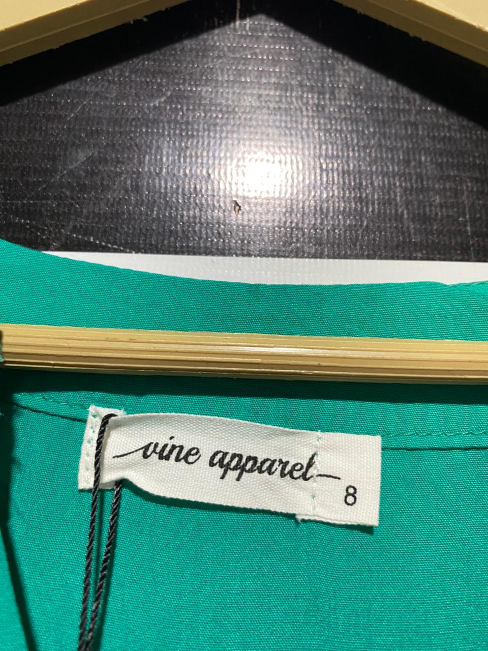 VINE APPAREL |M| BUST 19| B31| VIBRANT EMERALD GREEN TIERED MAXI DRESS WITH RUFFLE SLEEVES