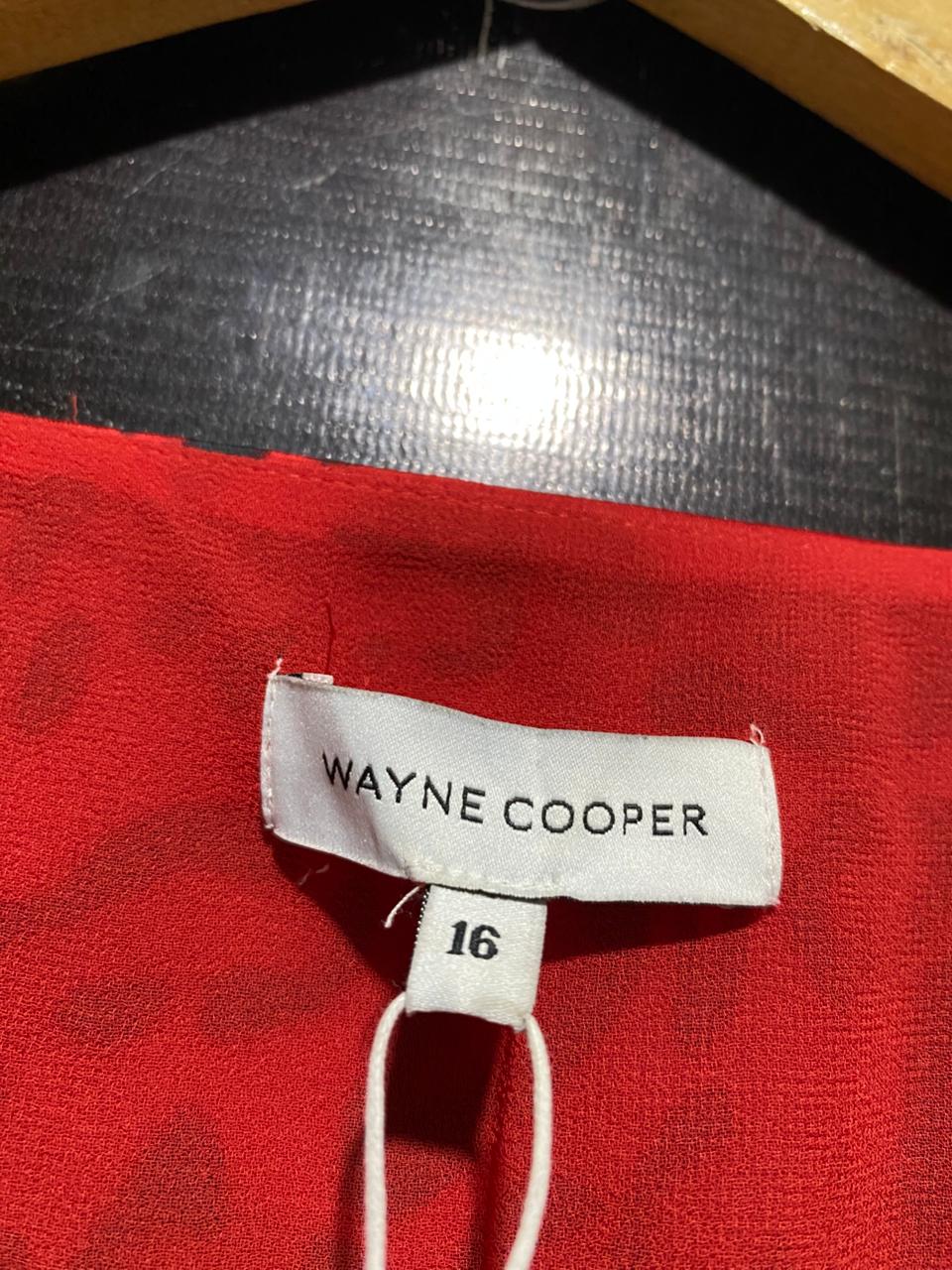 WAYNE COOPER |XL| BUST 22| B30| RED LEOPARD PRINT RUCHED MINI DRESS