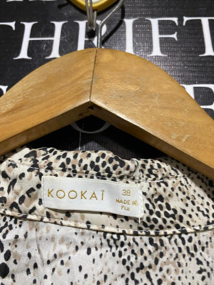 KOKAI |M| BUST 17| B30| SNAKESKIN PRINT LONG SLEEVE MAXI SHIRT DRESS