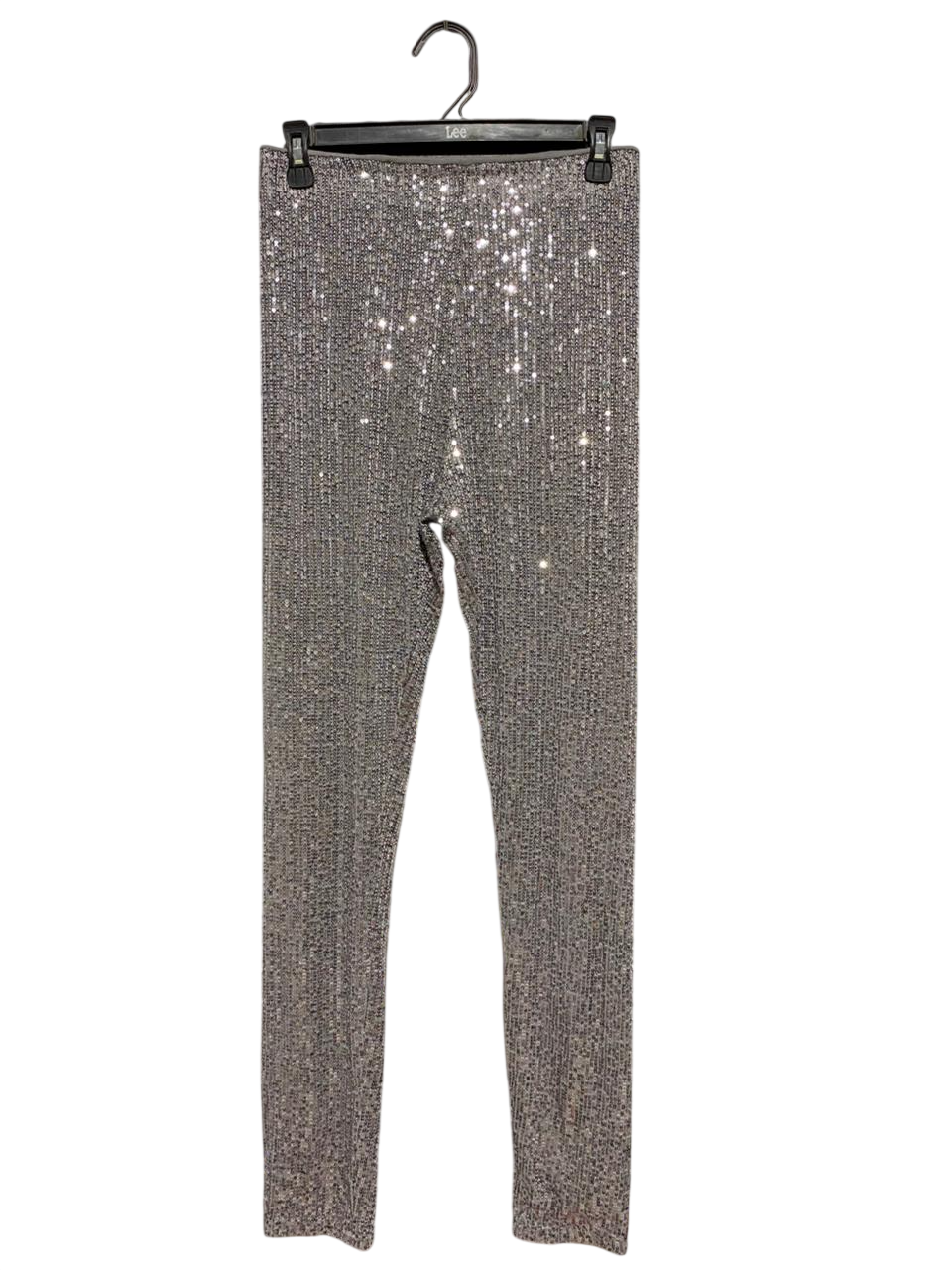 SHEIN |L| WAIST 28| B31| WOMEN'S SHIMMERING SILVER SEQUIN LEGGINGS / PANTS
