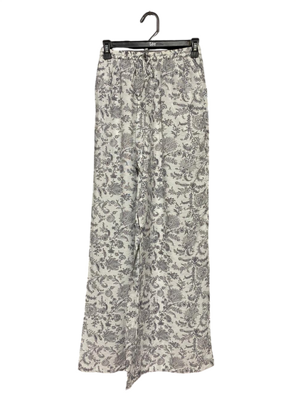 NUDELUCY |S| WAIST 25| B31| WOMEN'S FLORAL PRINT WIDE-LEG DRAWSTRING PANTS