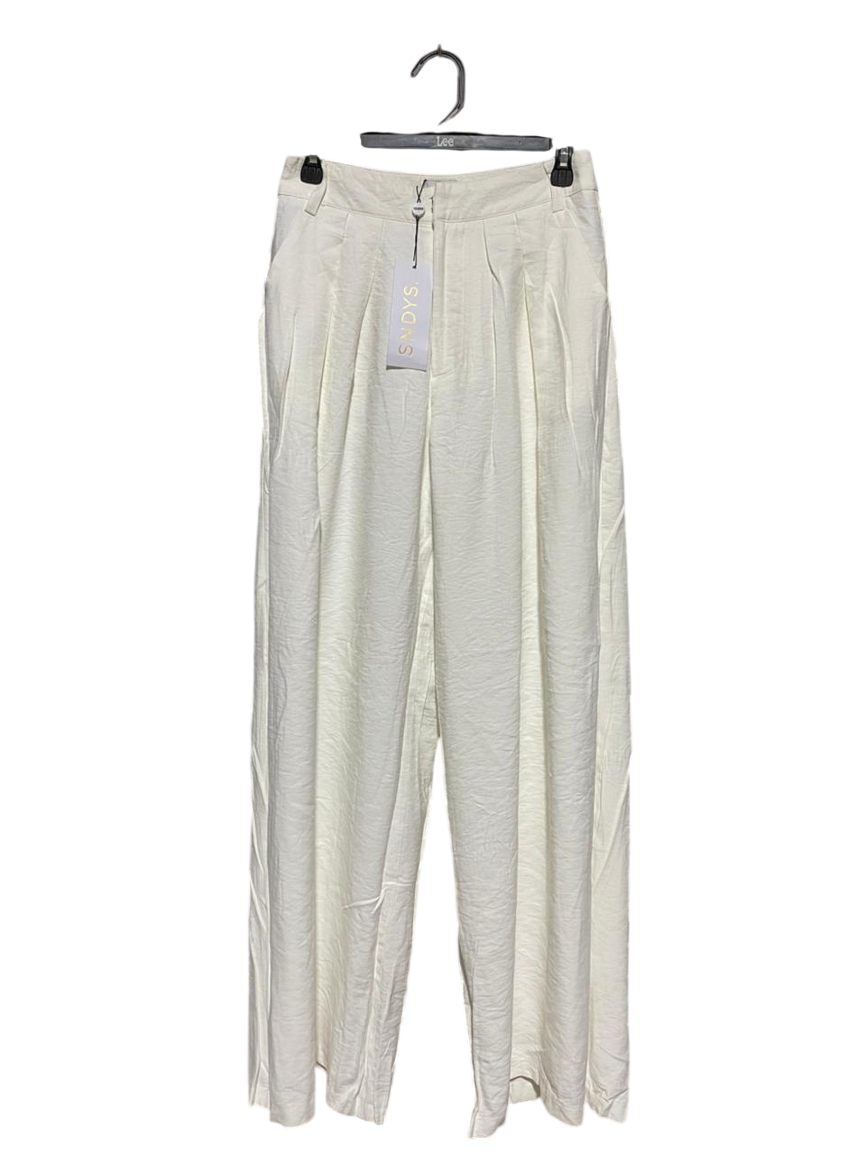 SNDYS |S| BUST 27| B31| OFF-WHITE WIDE-LEG PLEATED PANTS