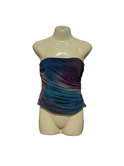 ZARA |M| BUST 17| B31| MULTICOLOR TIE-DYE RUCHED TUBE TOP