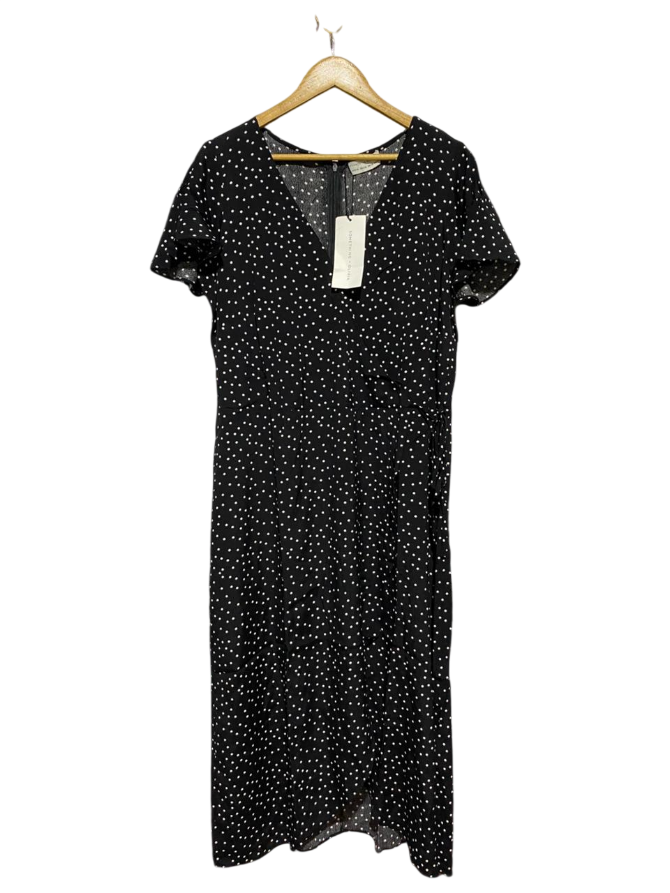 SOME THING |XL| BUST 21| B31| POLKA DOT V-NECK MIDI WRAP DRESS