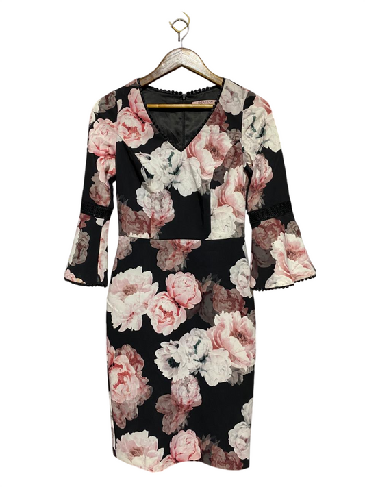 REVIEW |S| BUST 15| B31| V-NECK BODYCON DRESS WITH BELL SLEEVES