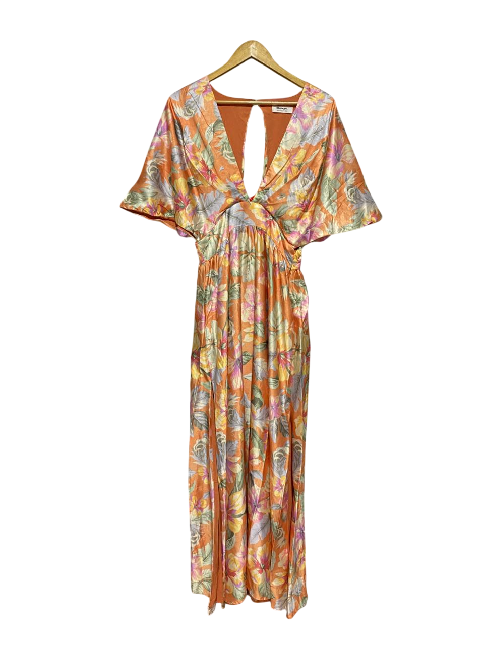 SHOWPO |M| BUST FREE| B31| MULTICOLOR FLORAL SATIN MAXI DRESS