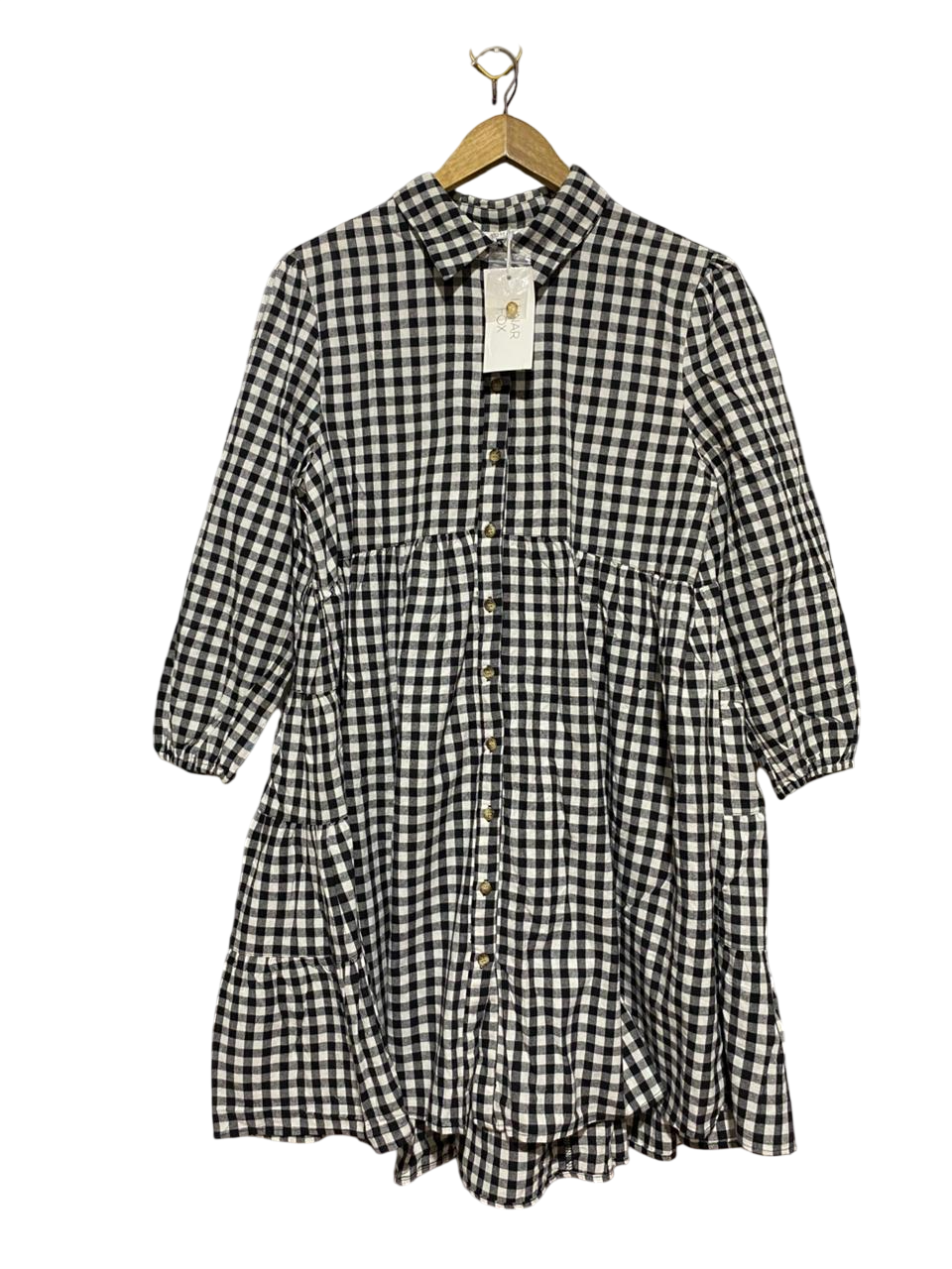 LUNAR FOX |M| BUST 21| B31| LIGHT BROWN POLKA DOT FLUTTER SLEEVE BLOUSE
