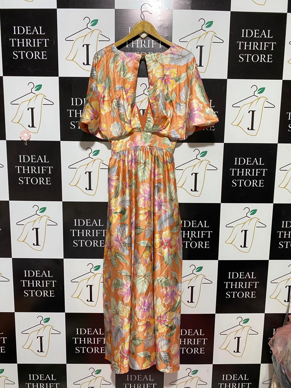 SHOWPO |M| BUST FREE| B31| MULTICOLOR FLORAL SATIN MAXI DRESS