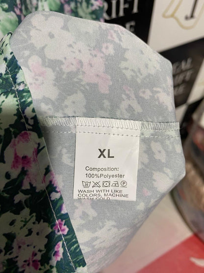 |XL| BUST 21| B31| FLORAL V-NECK MAXI A-LINE DRESS