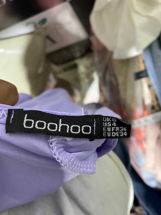 BOOHOO |XL| BUST 26| B31| TWO-PIECE LILAC CROP TOP AND WIDE-LEG PANTS SET