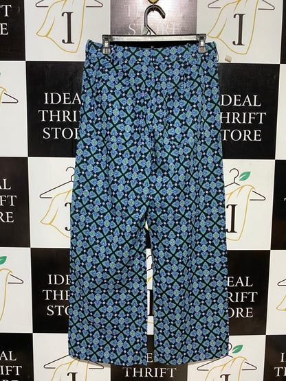 ZARA |L| WAIST 30| B31| GEOMETRIC MEDALLION PRINT WIDE-LEG PANTS