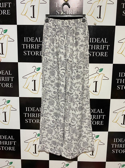 NUDELUCY |S| WAIST 25| B31| WOMEN'S FLORAL PRINT WIDE-LEG DRAWSTRING PANTS