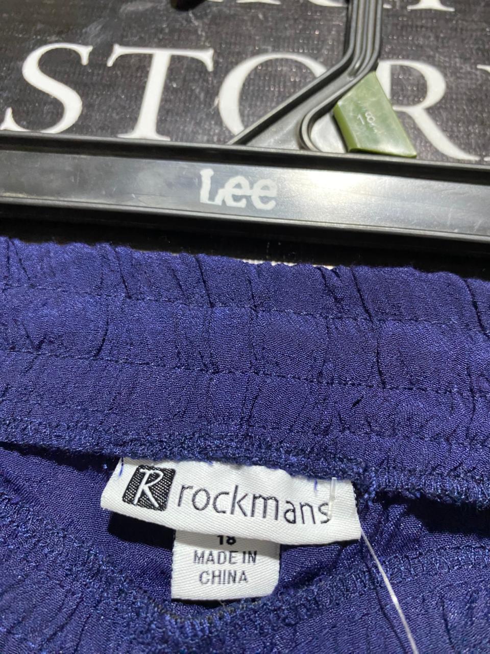 ROCKMANS |M| WAIST 28| B31| NAVY BLUE WIDE-LEG CULOTTES / PANTS