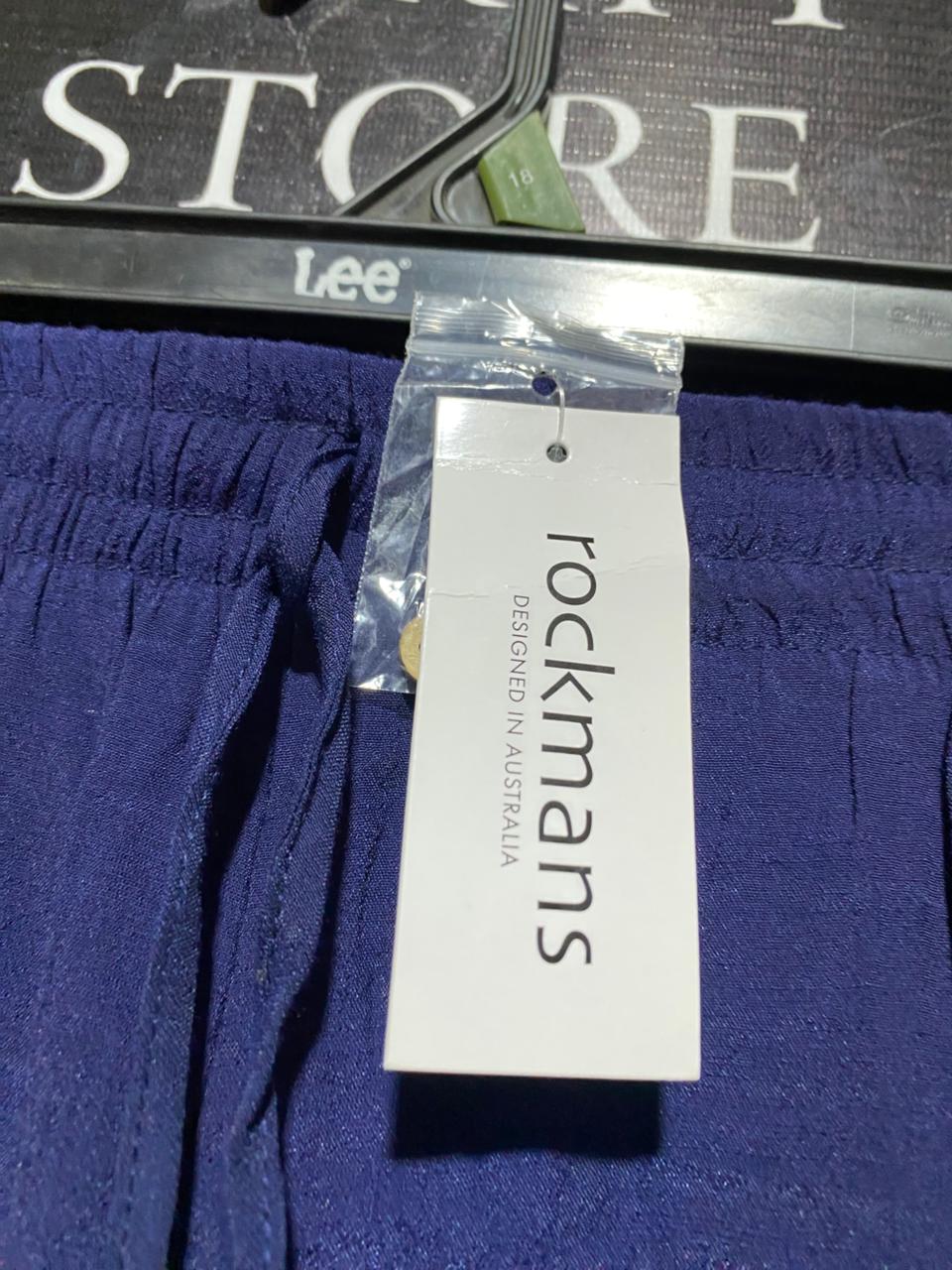 ROCKMANS |M| WAIST 28| B31| NAVY BLUE WIDE-LEG CULOTTES / PANTS