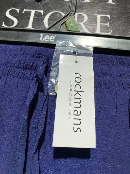 ROCKMANS |M| WAIST 28| B31| NAVY BLUE WIDE-LEG CULOTTES / PANTS