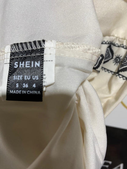 SHEIN |S| WAIST 26| B31| WOMEN'S BOHO BORDER PRINT TIERED MAXI SKIRT