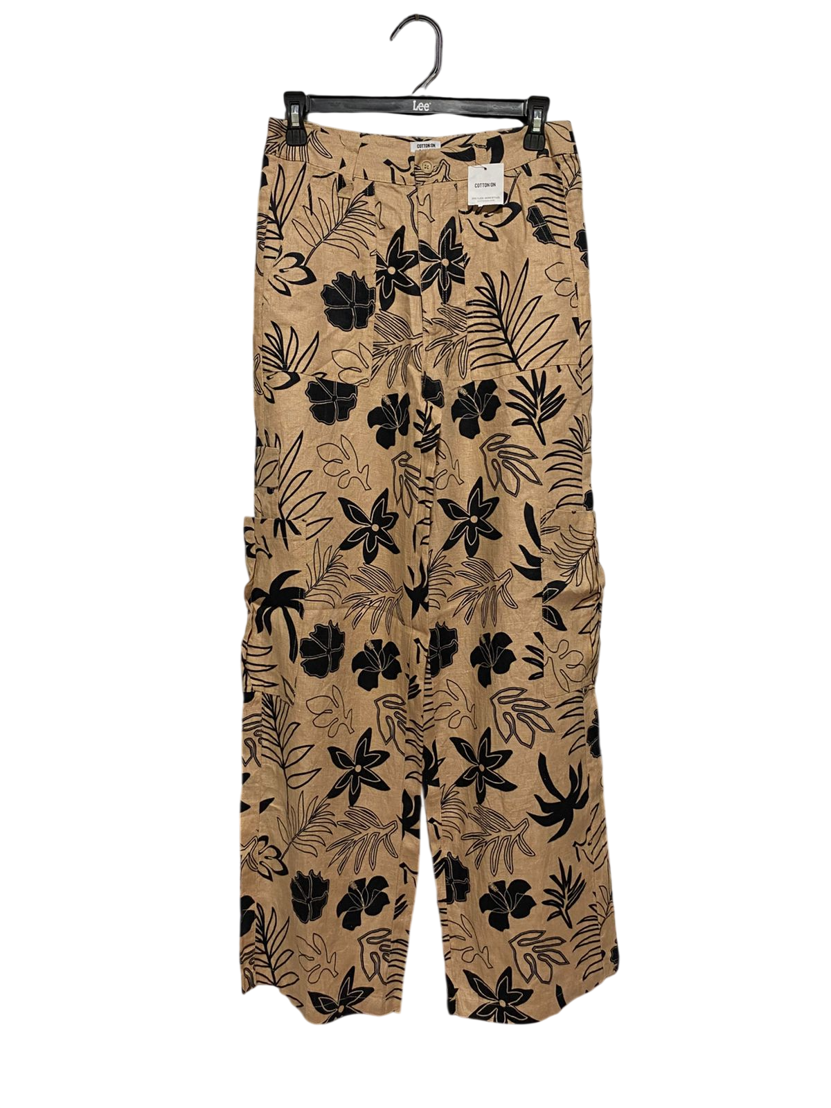 COTTON ON |M| WAIST 28| B32| TROPICAL FLORAL PRINT WIDE-LEG CARGO PANTS
