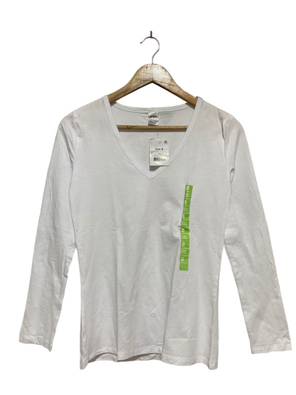 ANKO |S| BUST 16| B32| V-NECK LONG SLEEVE T-SHIRT / BASIC TEE