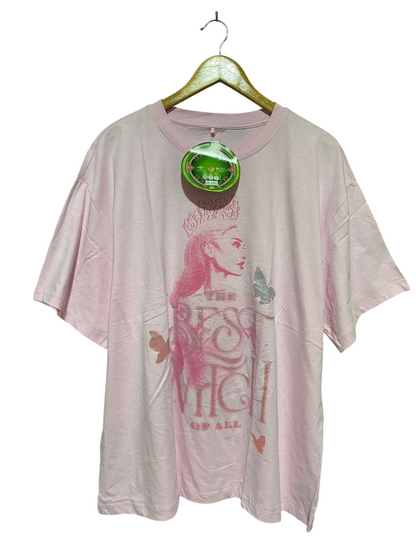 BEST WITCH |M| BUST 25| B32| PINK OVERSIZED GRAPHIC TEE