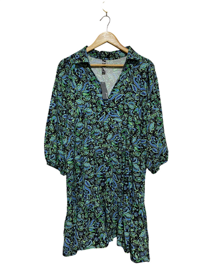 ED IT ED |XL| BUST 22| B32| BLUE & GREEN PAISLEY PRINT MINI DRESS