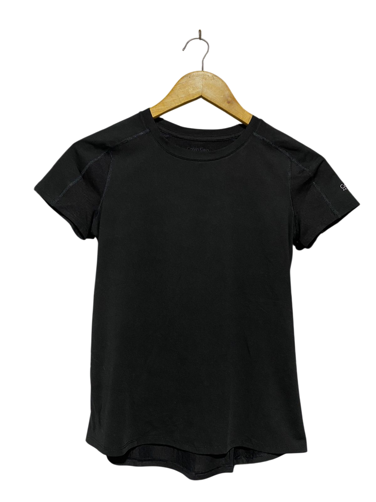 CALVIN KLEIN |XS| BUST 16| B32| PERFORMANCE JET BLACK ATHLETIC SHORT SLEEVE TEE