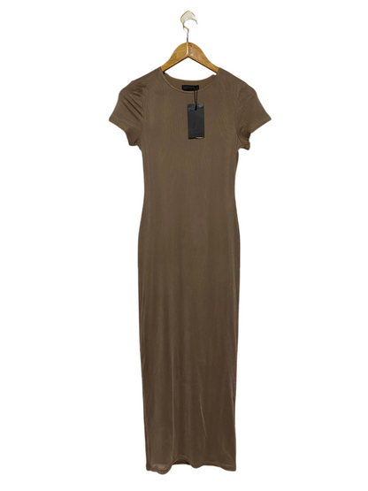 AVA & EVER |S| BUST 15| B32| BROWN SHORT SLEEVE MAXI DRESS