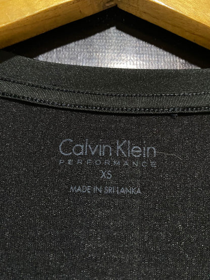 CALVIN KLEIN |XS| BUST 16| B32| PERFORMANCE JET BLACK ATHLETIC SHORT SLEEVE TEE