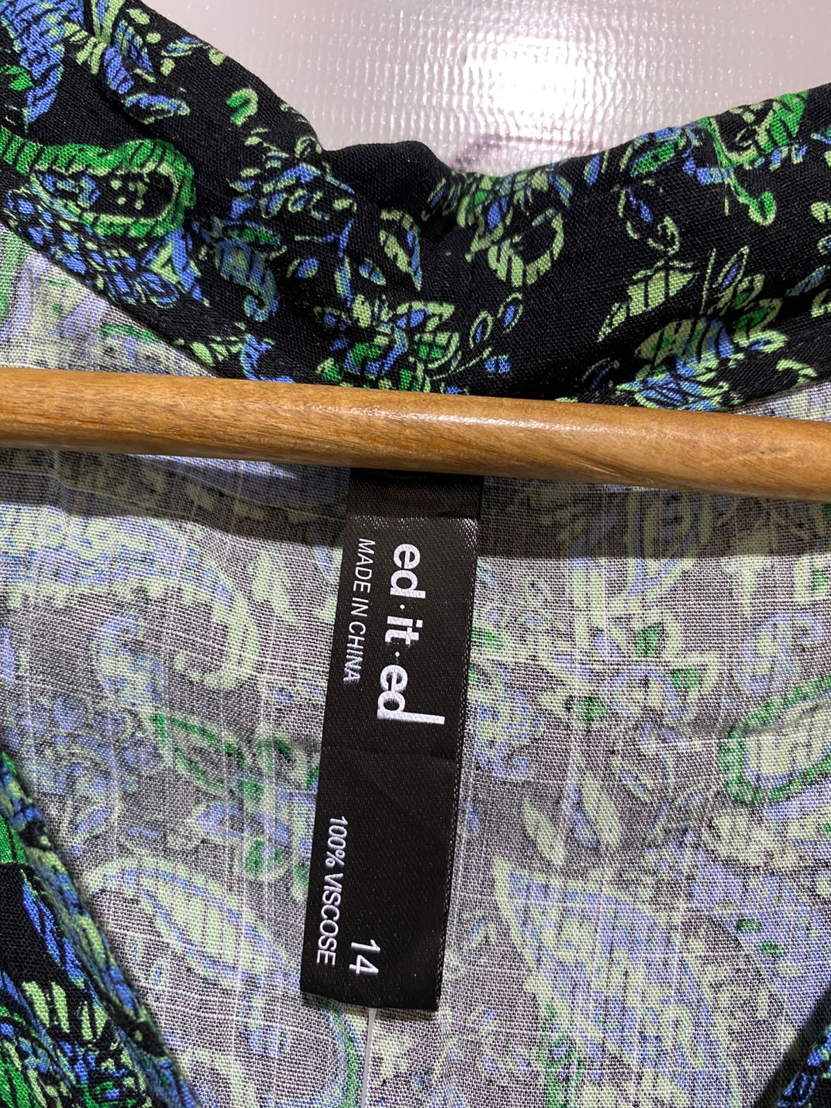 ED IT ED |XL| BUST 22| B32| BLUE & GREEN PAISLEY PRINT MINI DRESS