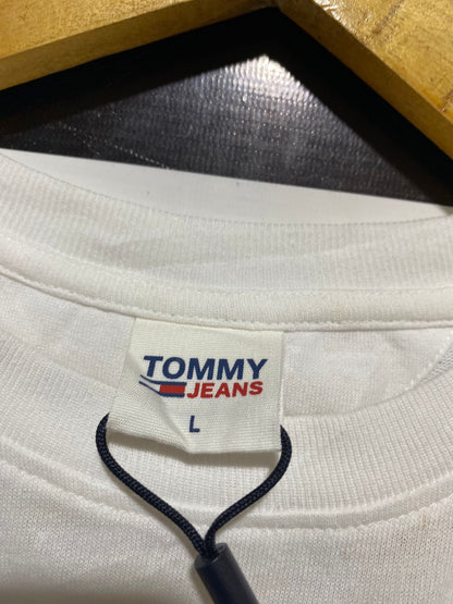 TOMMY JEANS |L| BUST 18| B32| WHITE COFFEE & BAKERY NYC GRAPHIC TEE