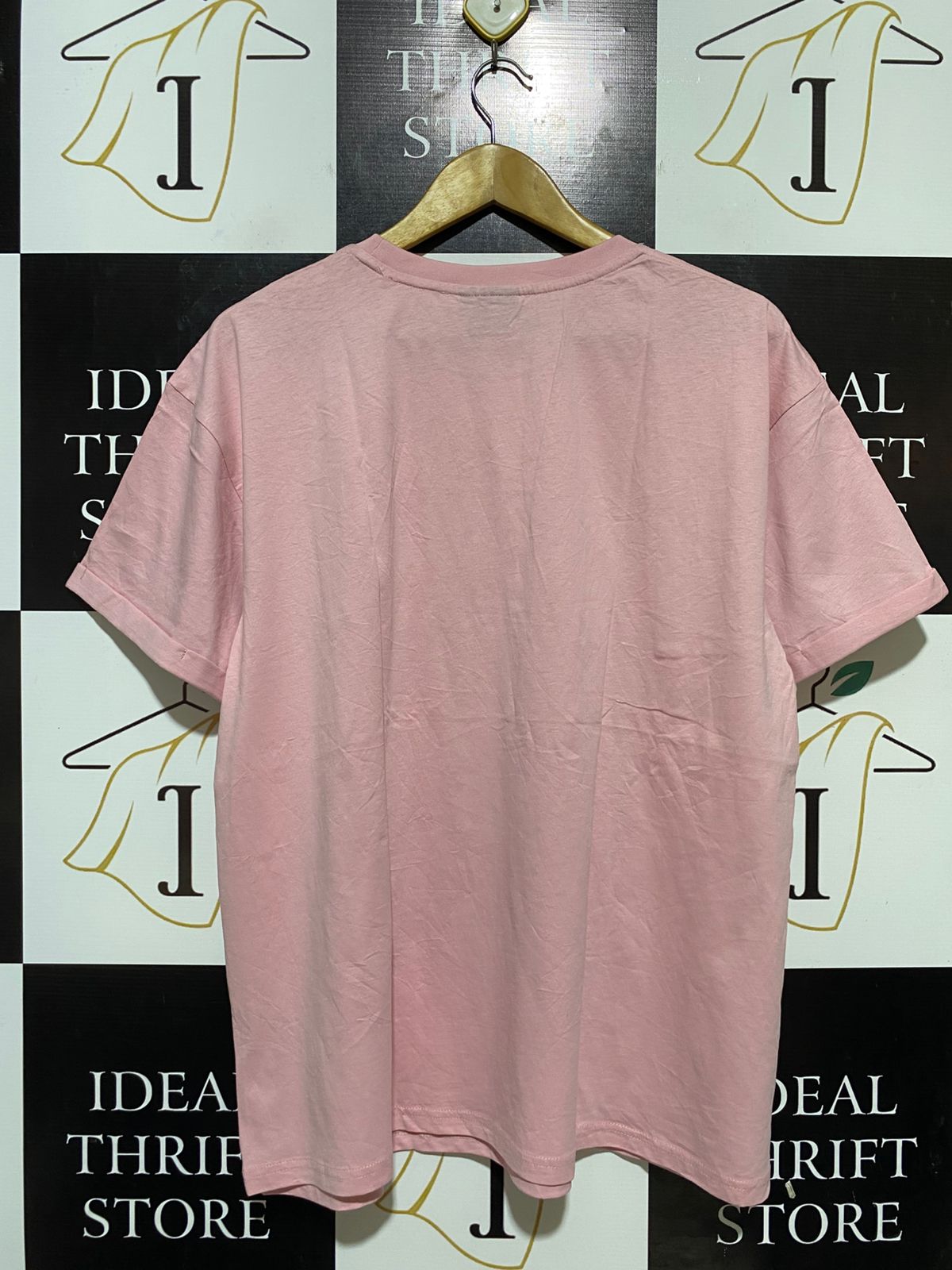 CITY CHIC |XS| BUST 23| B32| DUSTY PINK OVERSIZED TEE WITH EMBELLISHED SEQUIN NYC GRAPHIC